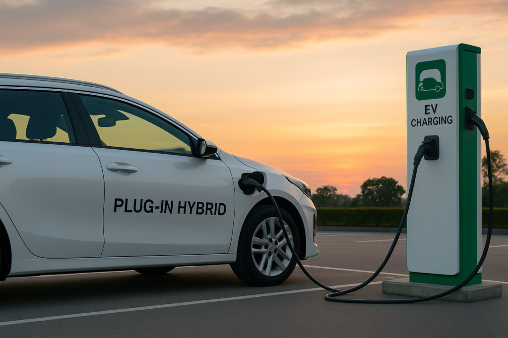 Un veivolo elettrico in ricarica